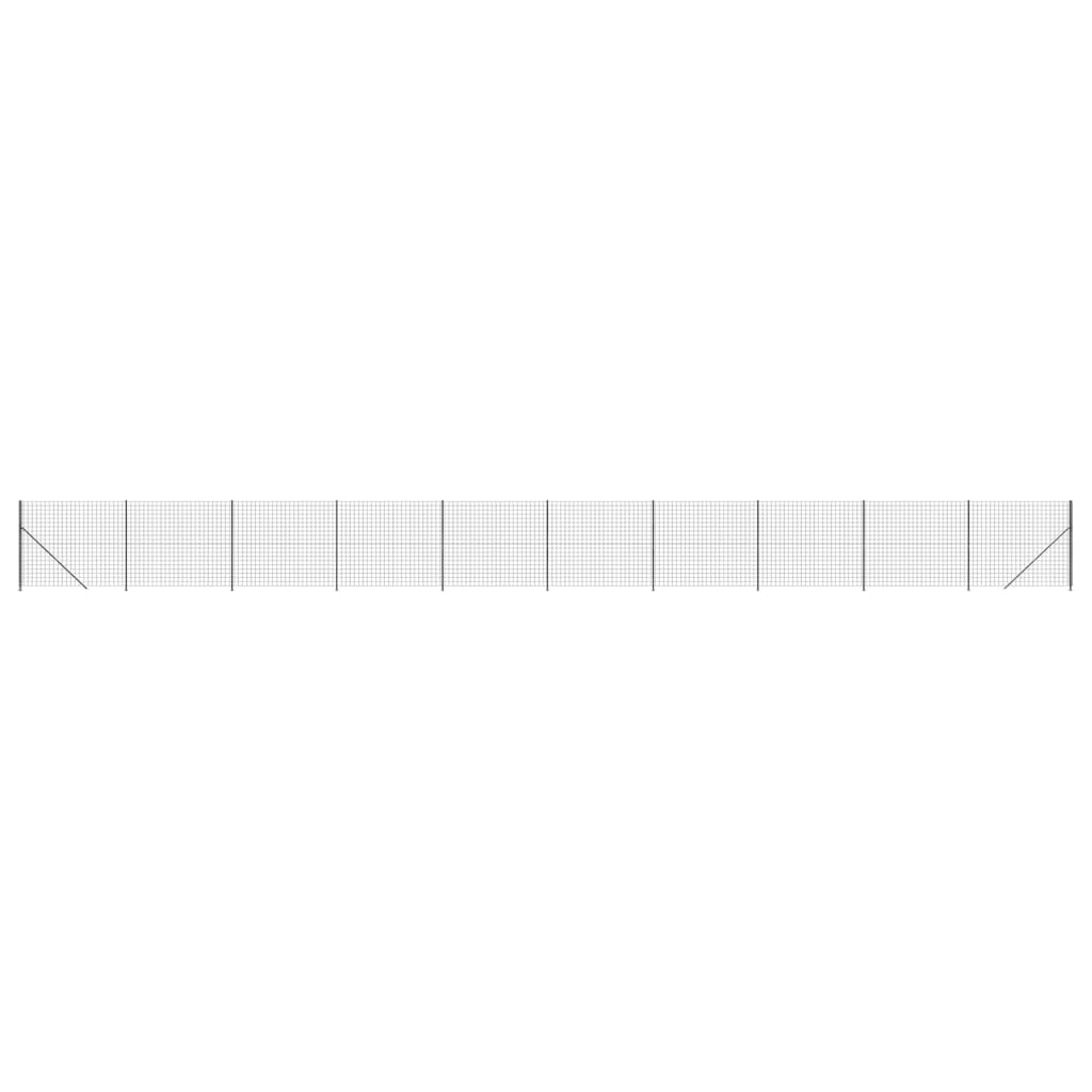Maschendrahtzaun mit Bodenflansch Anthrazit 2,2x25 m
