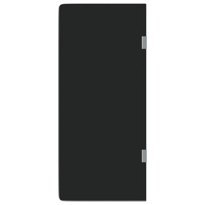 Urinal-Trennwand Wandmontage Schwarz 90x40 cm Hartglas