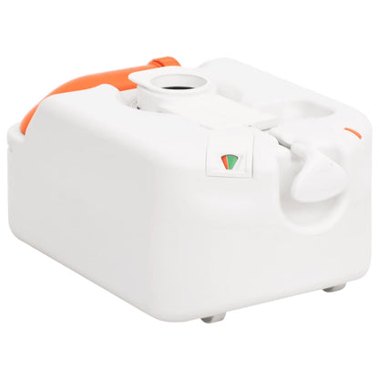 Camping-Einbautoilette Weiß 24+17 L HDPE & Stahl