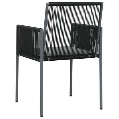 Gartenstühle mit Kissen 2 Stk. Schwarz 54x60,5x83,5 cm