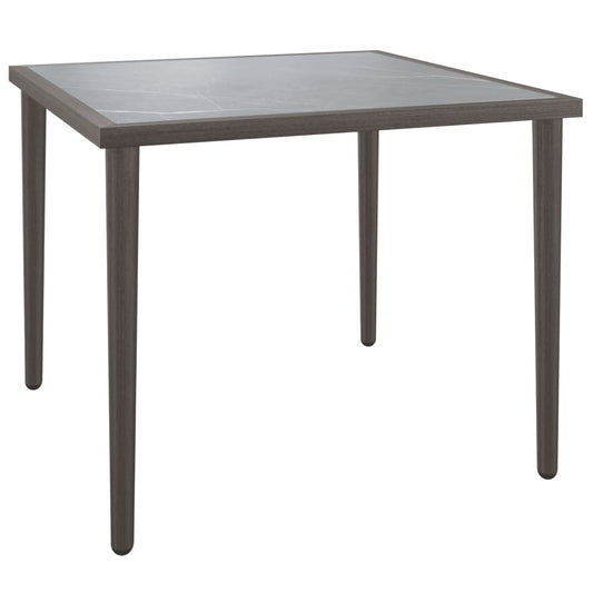 Gartentisch Grau 48x48x37 cm Stahl