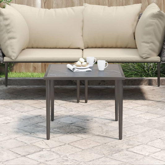 Gartentisch Grau 48x48x37 cm Stahl
