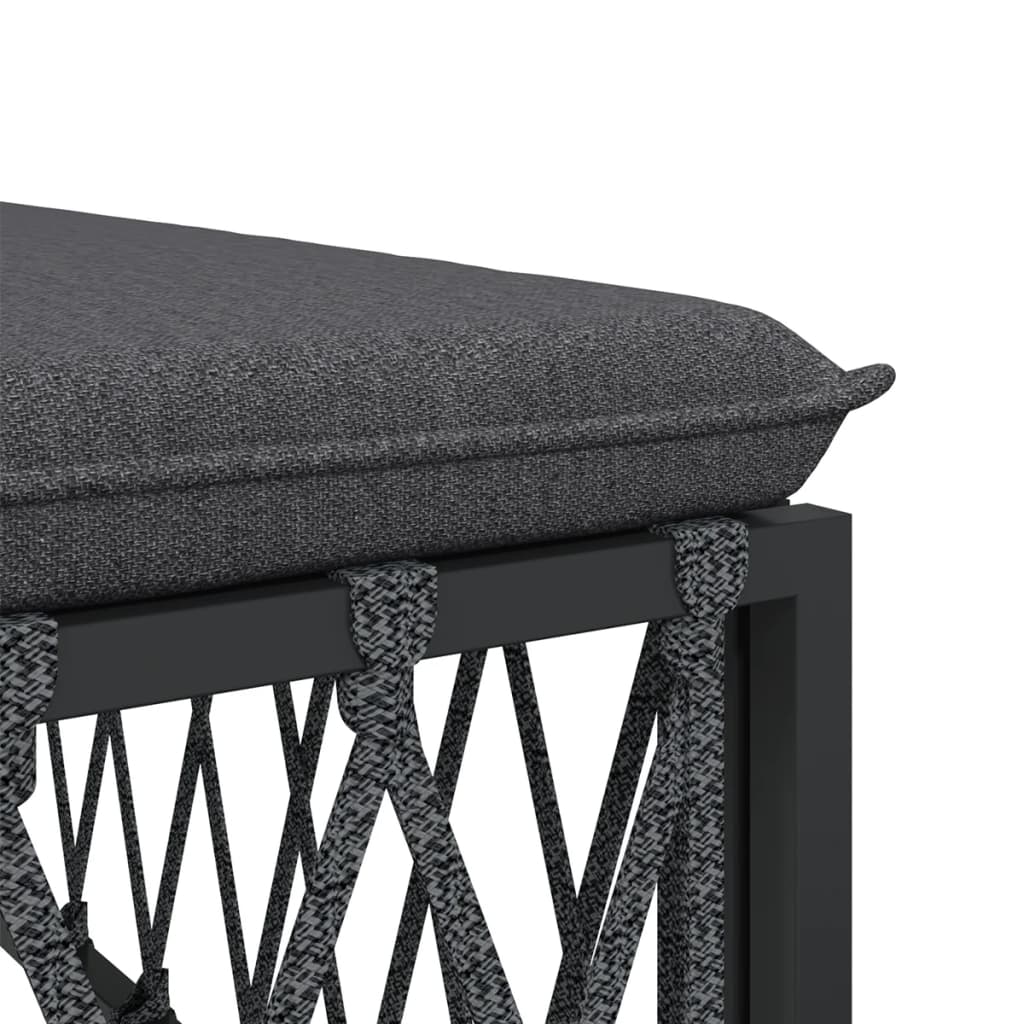 Garten-Ecksofa mit Kissen Anthrazit Gewebe