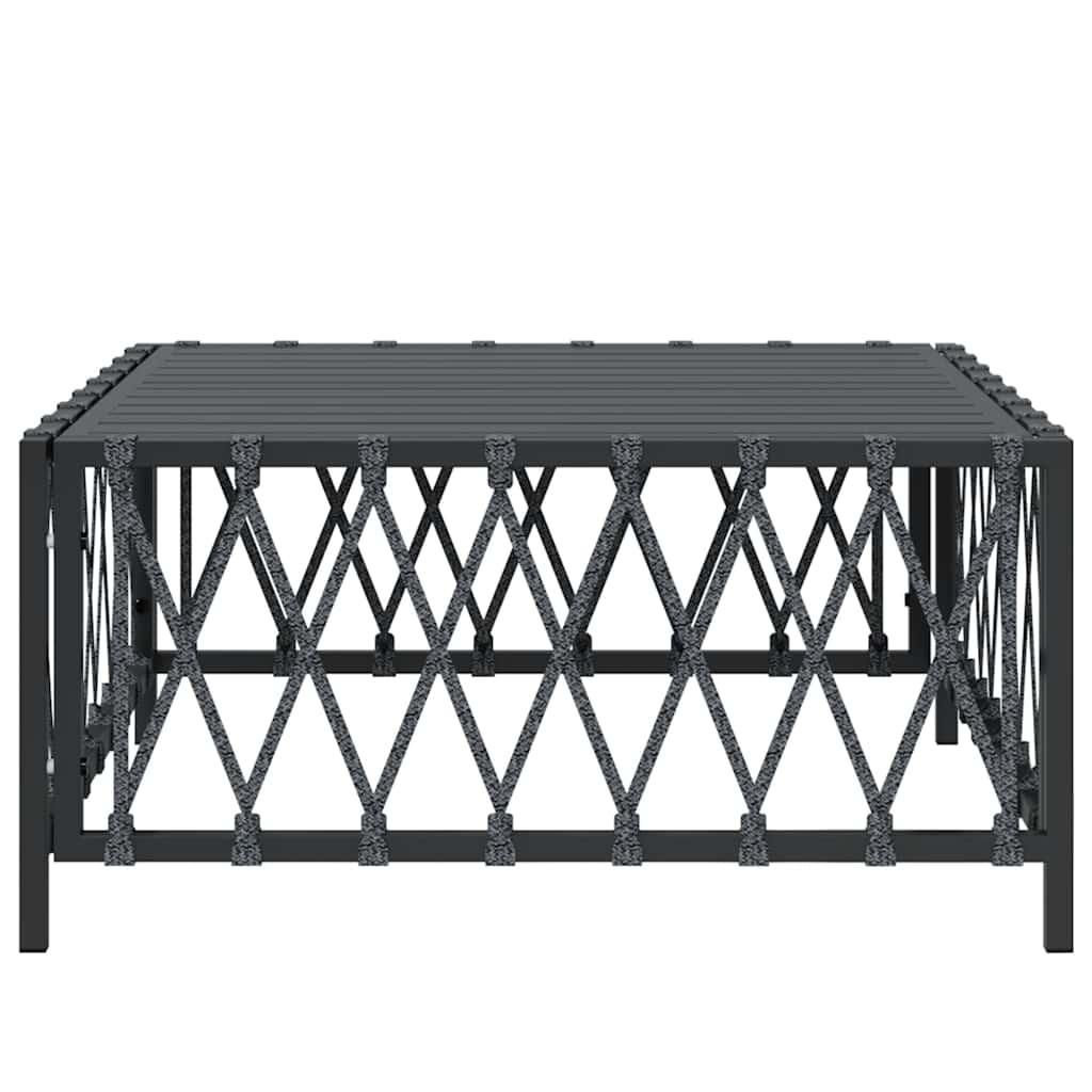 Gartentisch Anthrazit 70x70x34 cm Gewebe