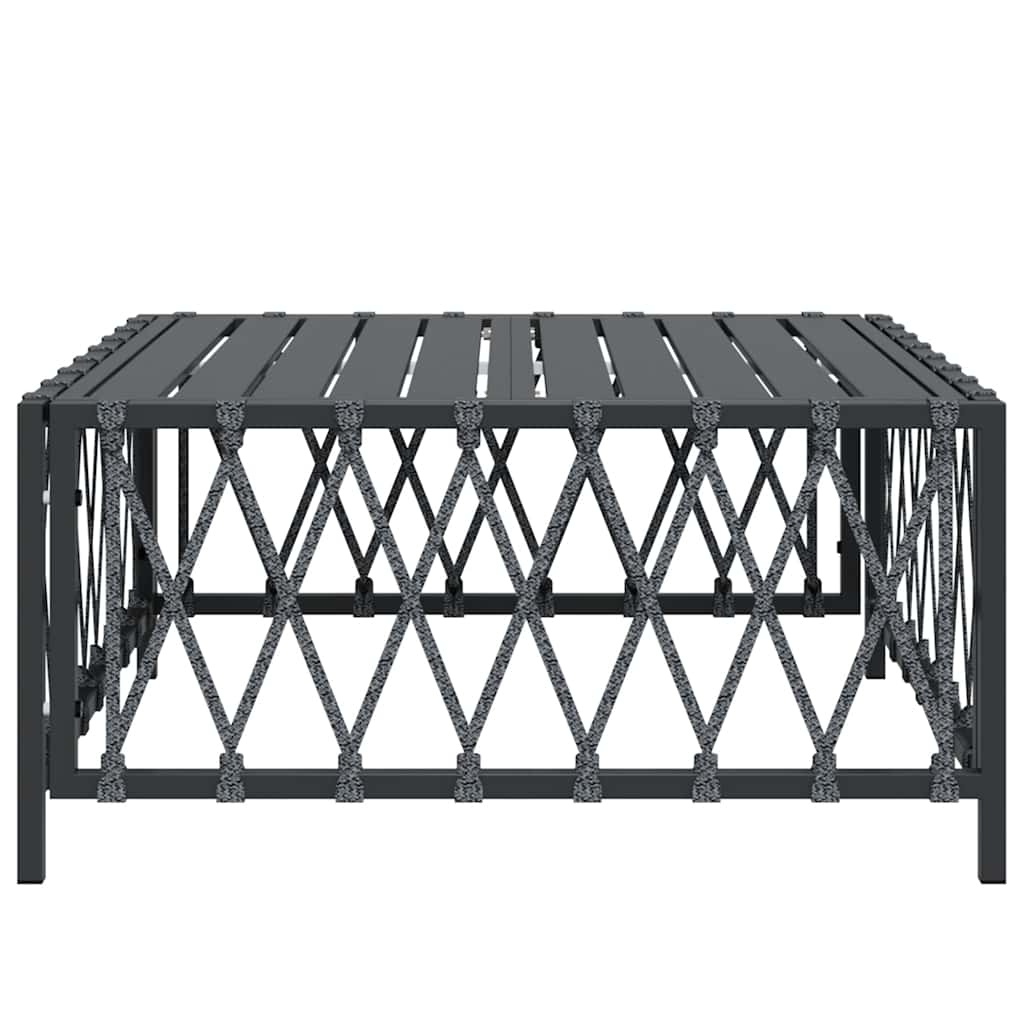 Gartentisch Anthrazit 70x70x34 cm Gewebe