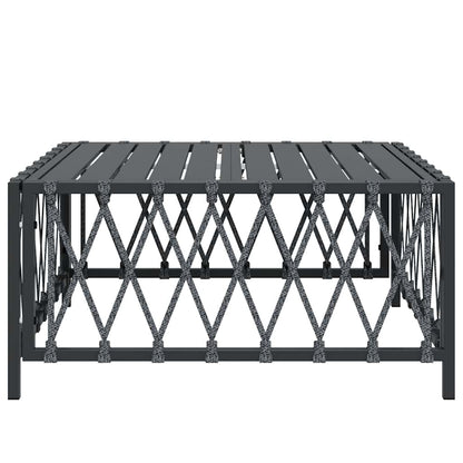 Gartentisch Anthrazit 70x70x34 cm Gewebe