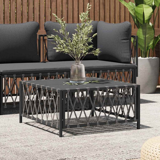 Gartentisch Anthrazit 70x70x34 cm Gewebe
