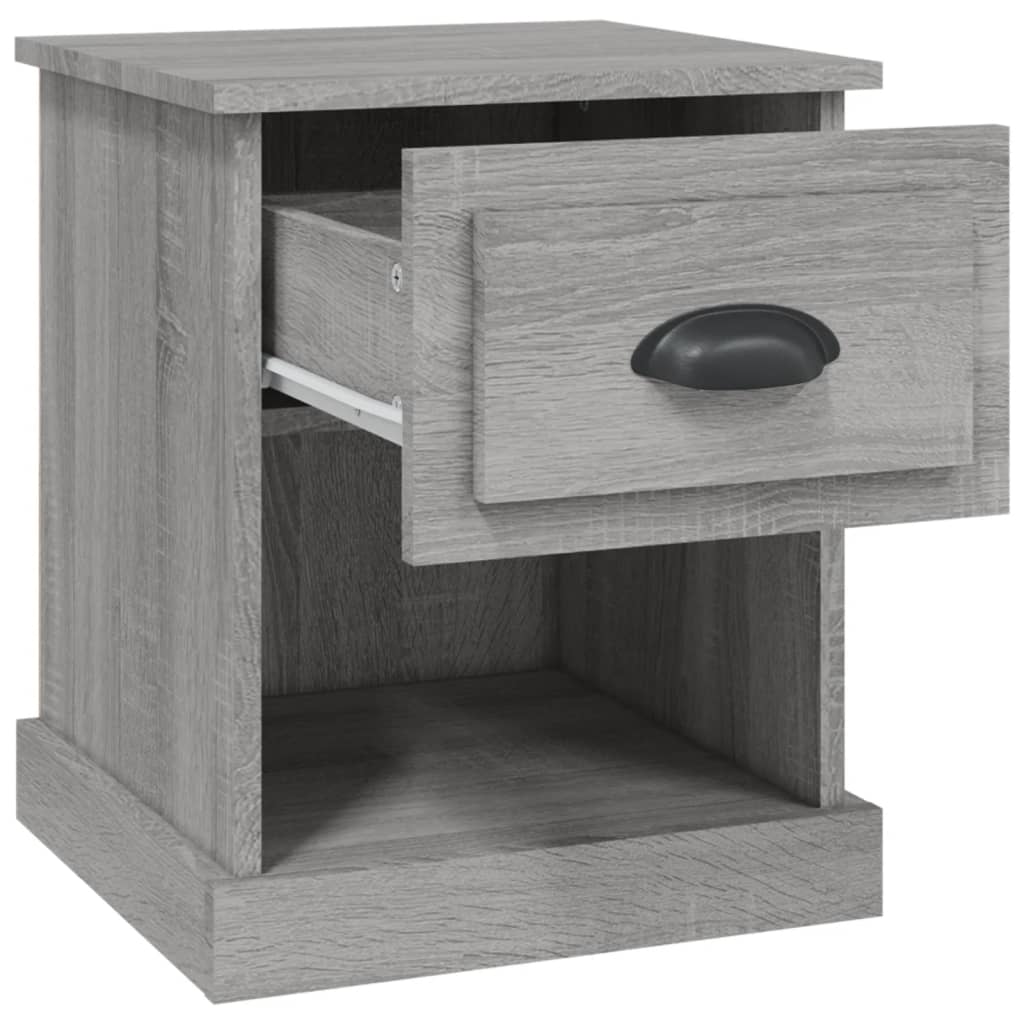 Nachttische 2 Stk. Grau Sonoma 39x39x47,5 cm Holzwerkstoff