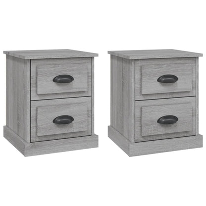 Nachttische 2 Stk. Grau Sonoma 39x39x47,5 cm Holzwerkstoff