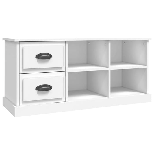 TV-skab Hvid 102x35,5x47,5 cm Træ Materiale