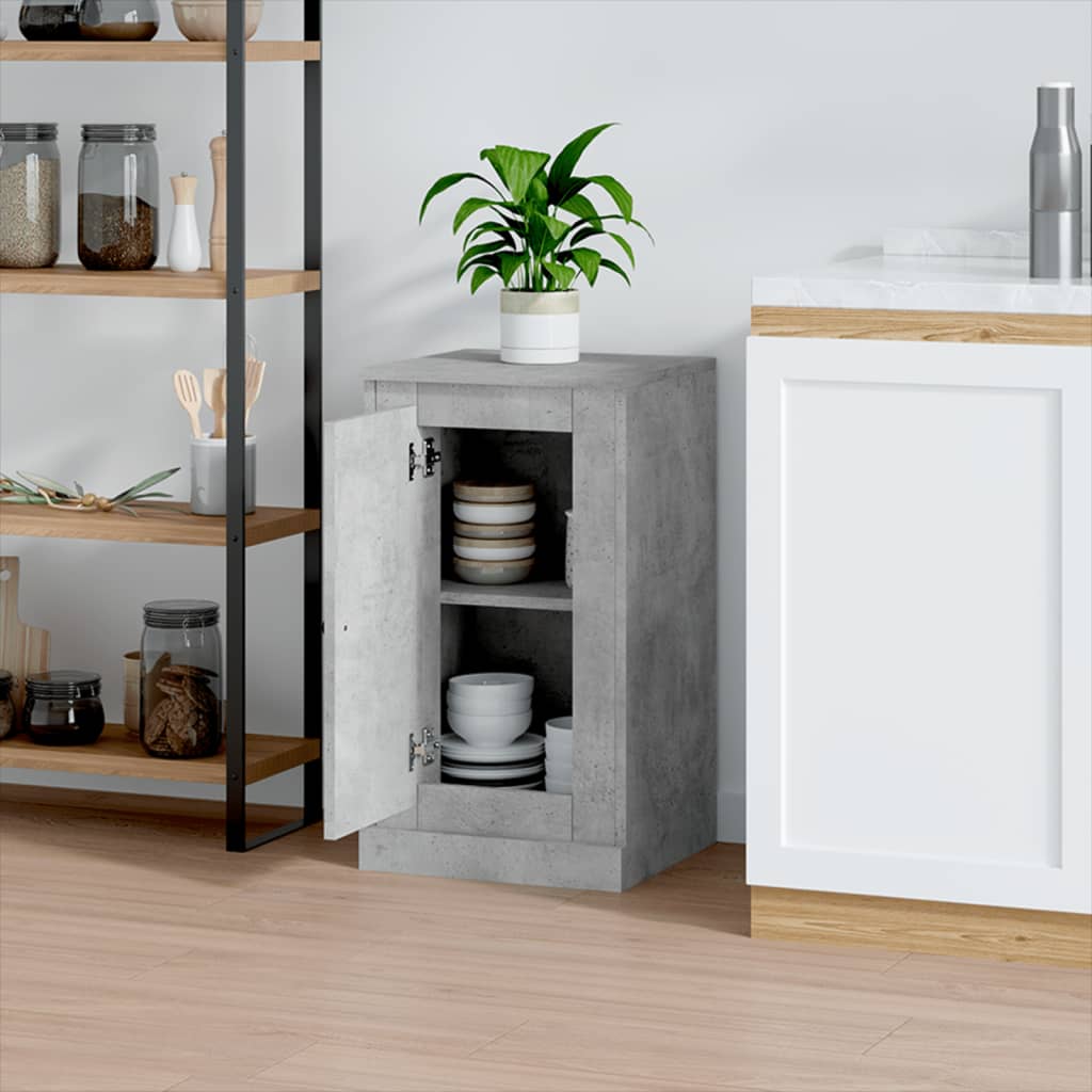 Skænk Beton Grå 37,5x35,5x67,5 cm Træ Materiale