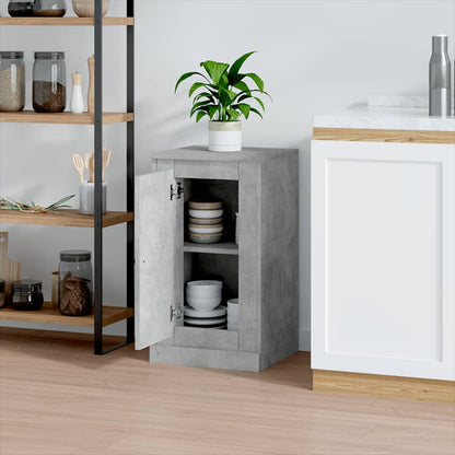 Skænk Beton Grå 37,5x35,5x67,5 cm Træ Materiale