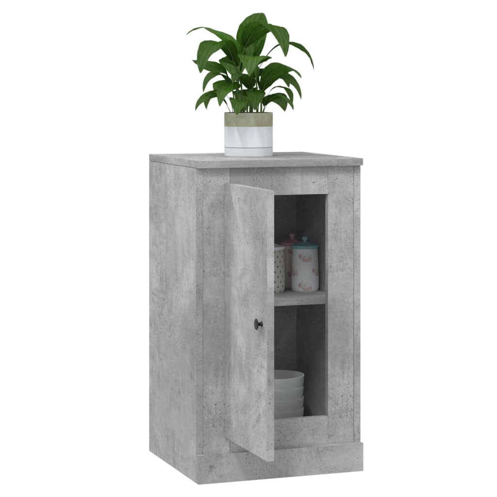 Skænk Beton Grå 37,5x35,5x67,5 cm Træ Materiale
