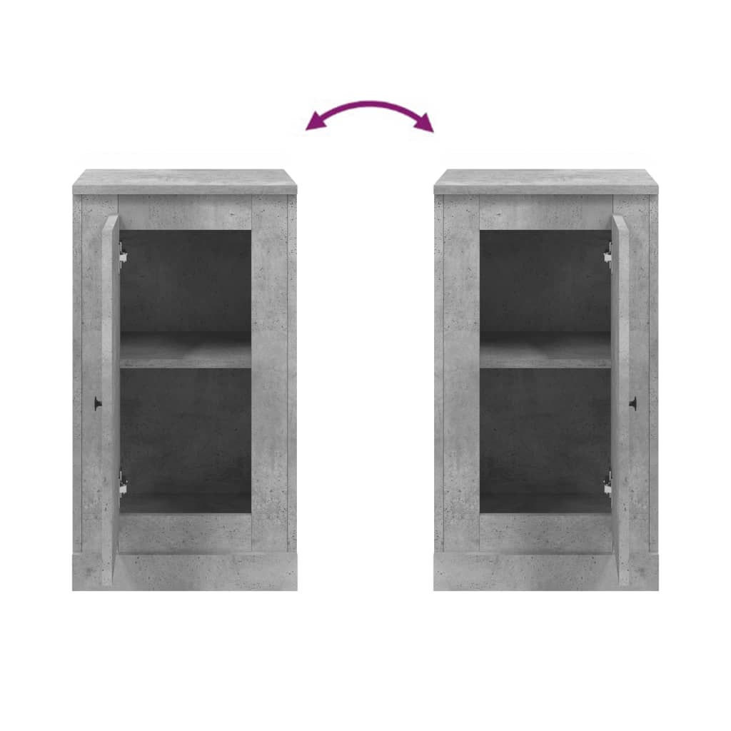 Skænk Beton Grå 37,5x35,5x67,5 cm Træ Materiale