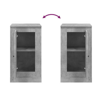 Skænk Beton Grå 37,5x35,5x67,5 cm Træ Materiale