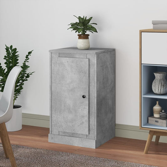 Skænk Beton Grå 37,5x35,5x67,5 cm Træ Materiale