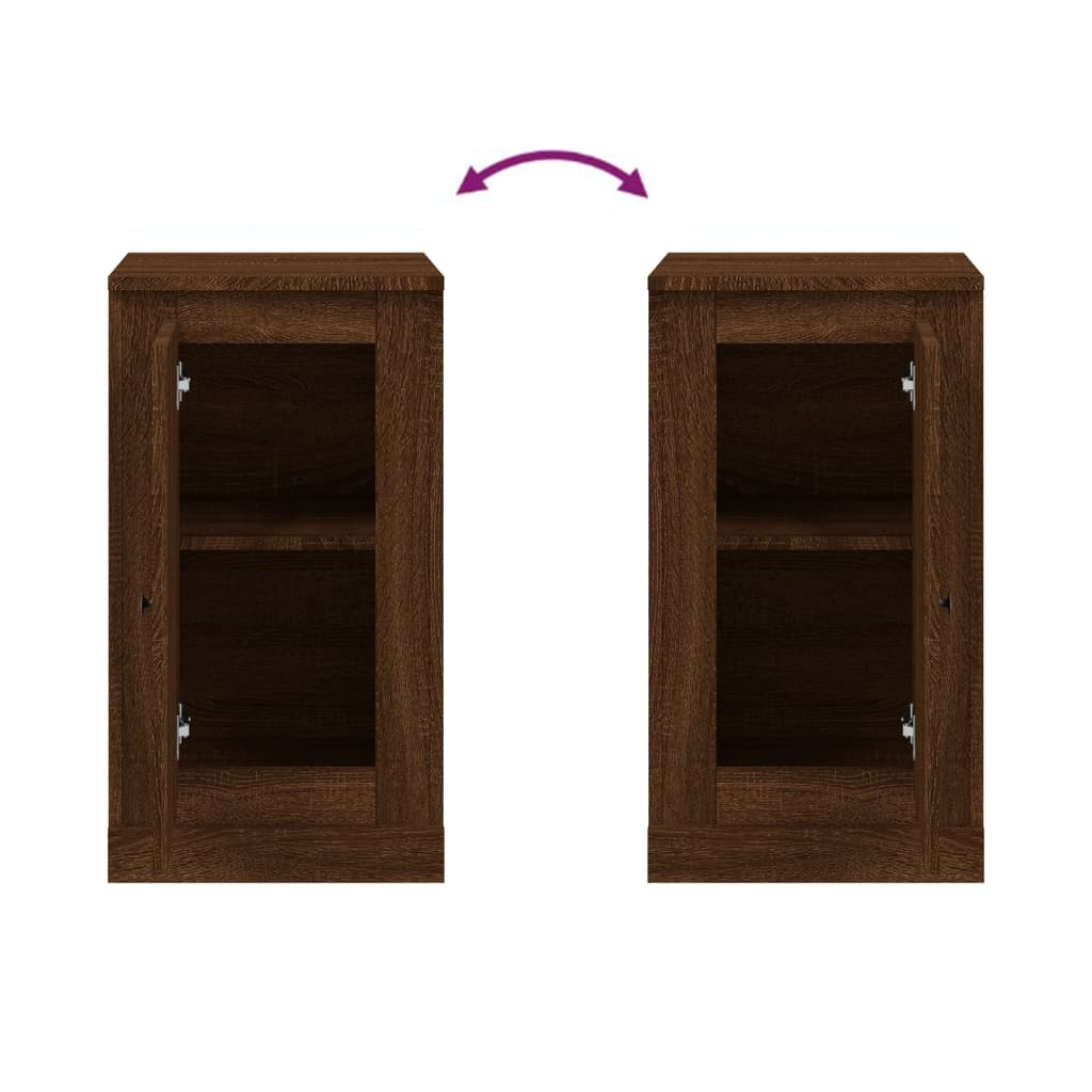 Sideboard Braun Eichen-Optik 37,5x35,5x67,5 cm Holzwerkstoff