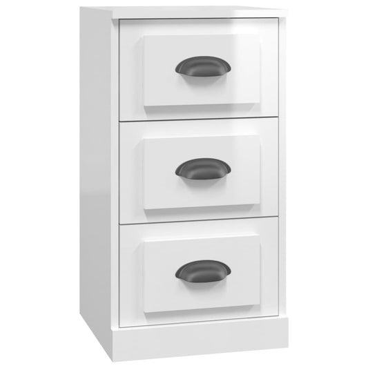 Skænk Højglans Hvid 36x35,5x67,5 cm Træmateriale