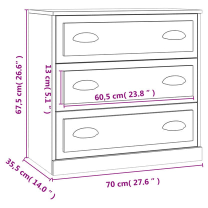 Sideboard Betongrau 70x35,5x67,5 cm Holzwerkstoff
