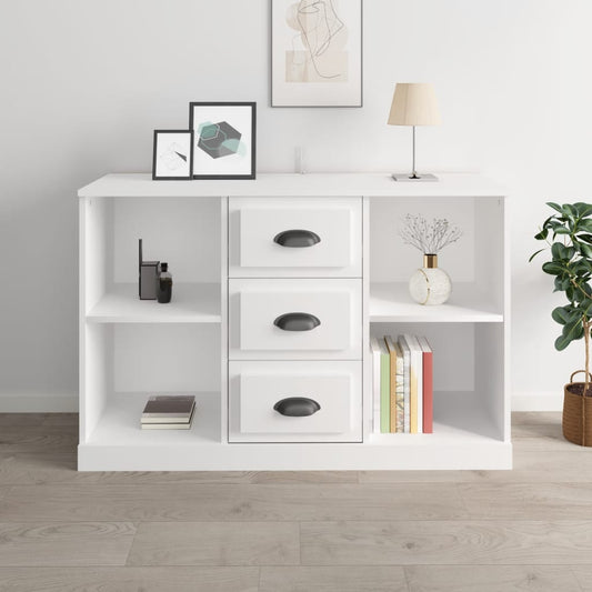 Skænk Hvid 104,5x35,5x67,5 cm Træ Materiale