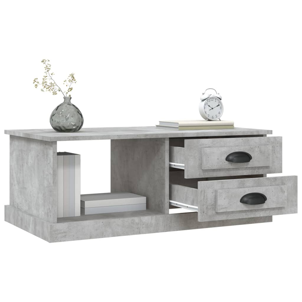 Couchtisch Betongrau 90x50x35 cm Holzwerkstoff