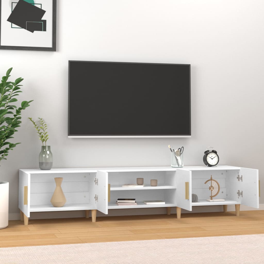 TV-skab Hvid 180x31,5x40 cm Træ Materiale