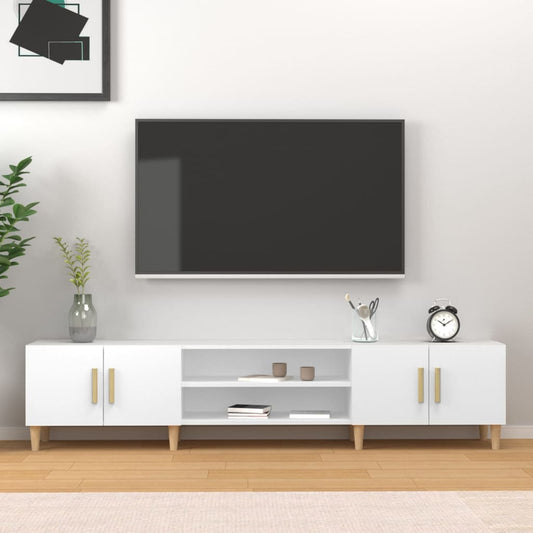 TV-skab Hvid 180x31,5x40 cm Træ Materiale