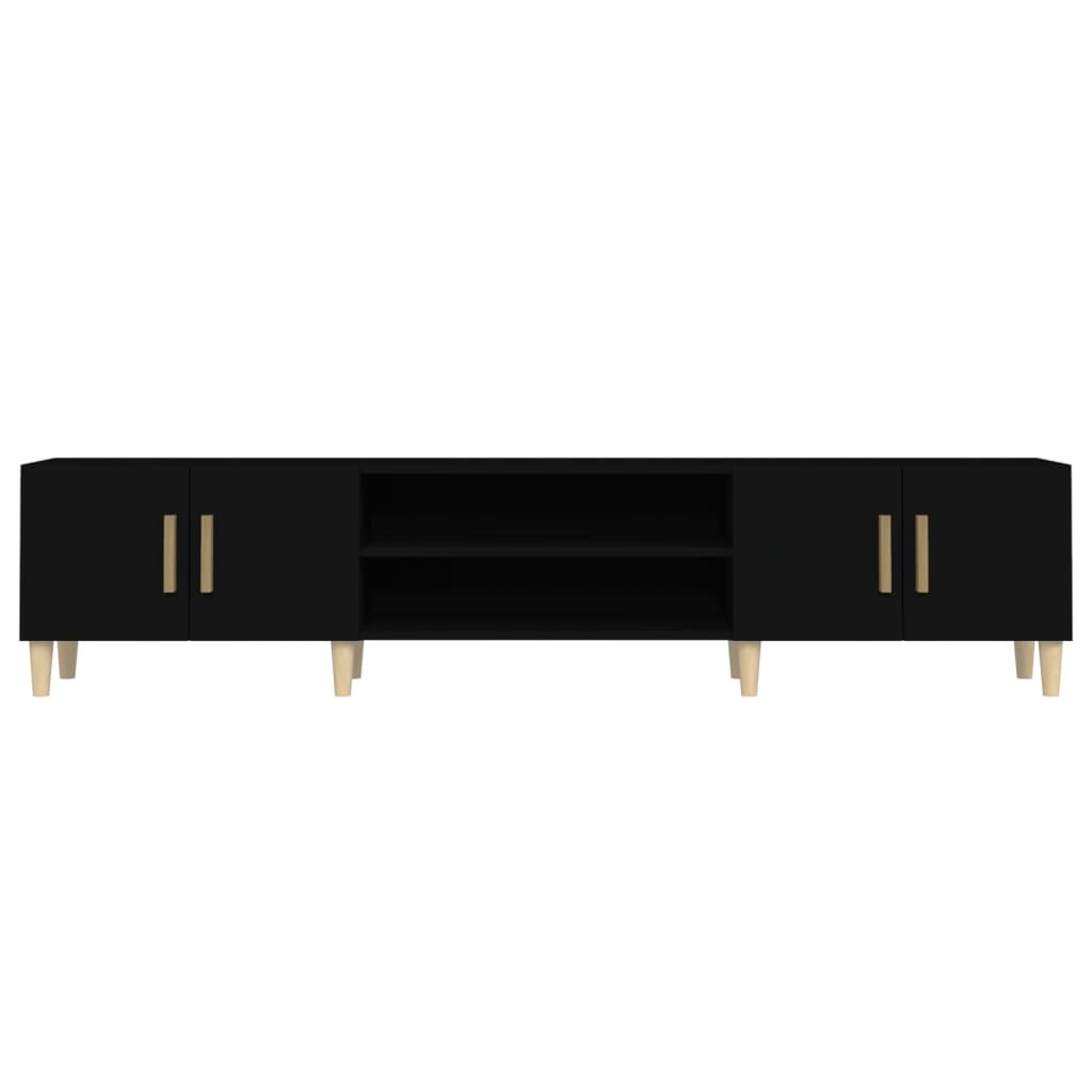 TV-Schrank Schwarz 180x31,5x40 cm Holzwerkstoff