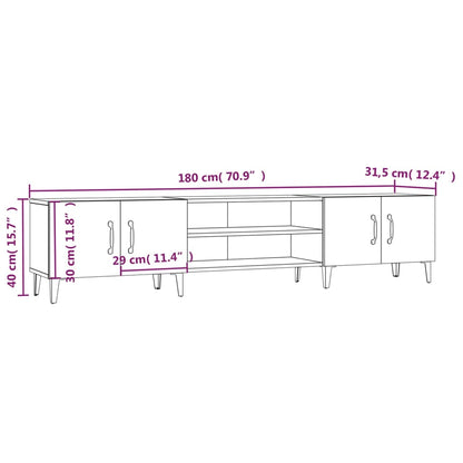 TV-skab Hvid 180x31,5x40 cm Træ Materiale