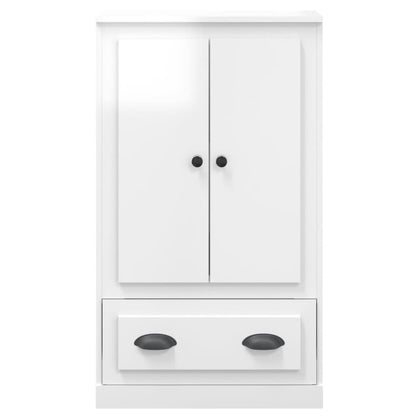 Highboard Hochglanz-Weiß 60x35,5x103,5 cm Holzwerkstoff