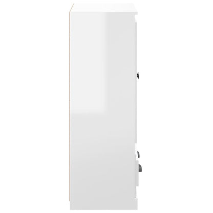 Highboard Hochglanz-Weiß 60x35,5x103,5 cm Holzwerkstoff