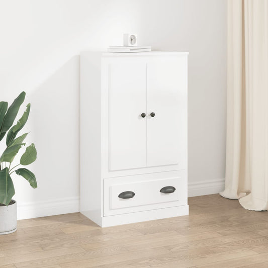 Highboard Hochglanz-Weiß 60x35,5x103,5 cm Holzwerkstoff