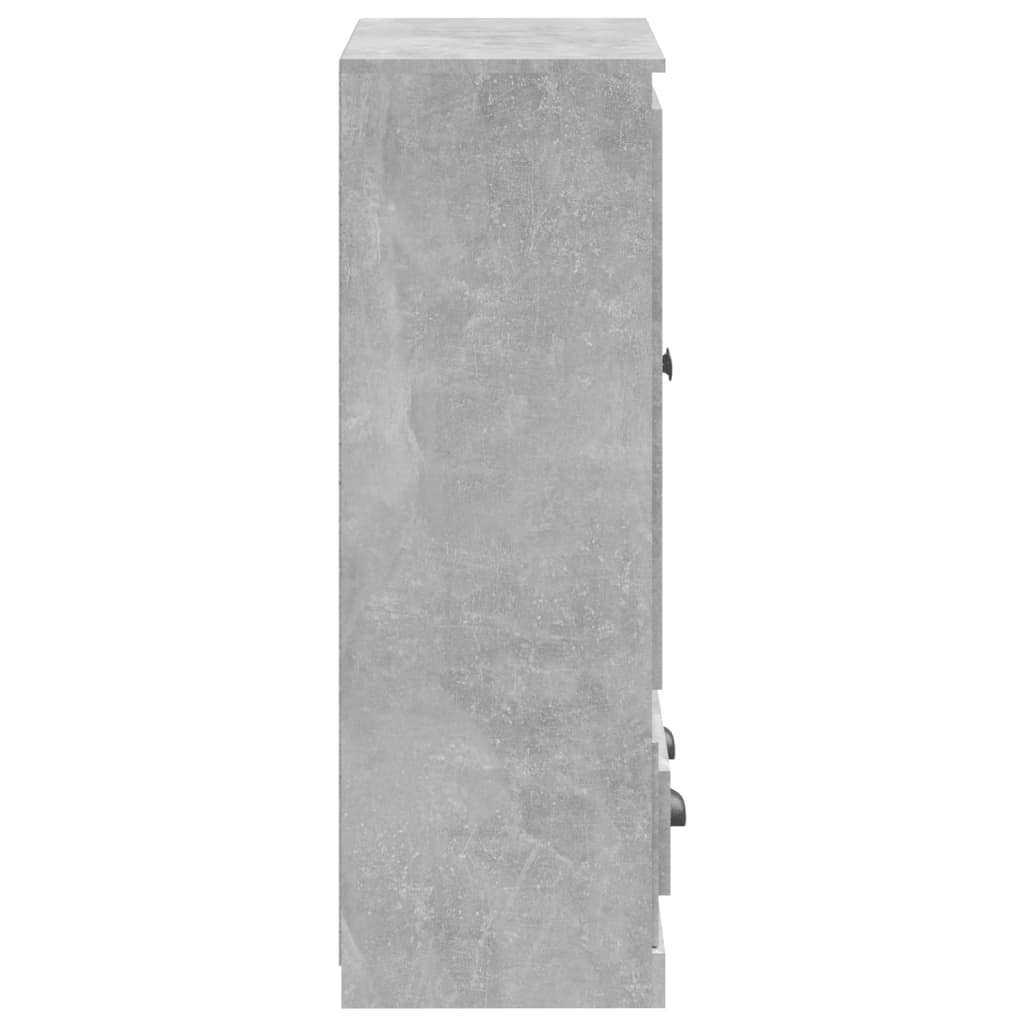Highboard Betongrau 60x35,5x103,5 cm Holzwerkstoff