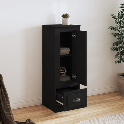 Highboard Sort 36x35,5x103,5 cm Træmateriale