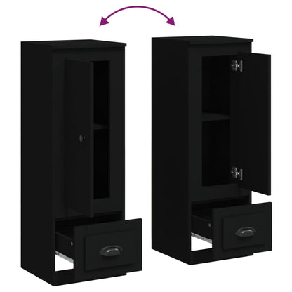 Highboard Sort 36x35,5x103,5 cm Træmateriale