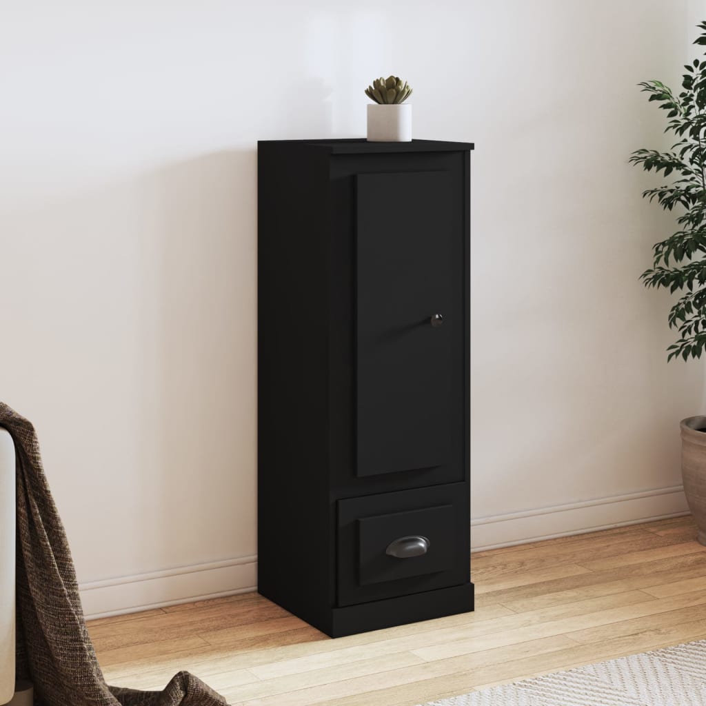 Highboard Sort 36x35,5x103,5 cm Træmateriale