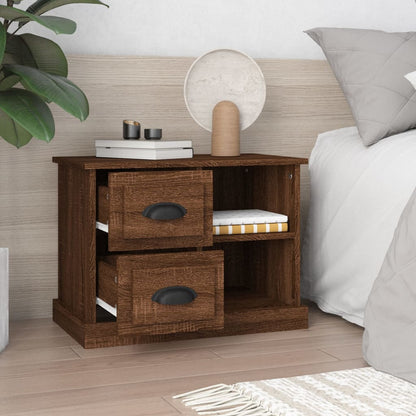 Sengebord brun eg look 60x35,5x45 cm