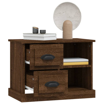 Sengebord brun eg look 60x35,5x45 cm