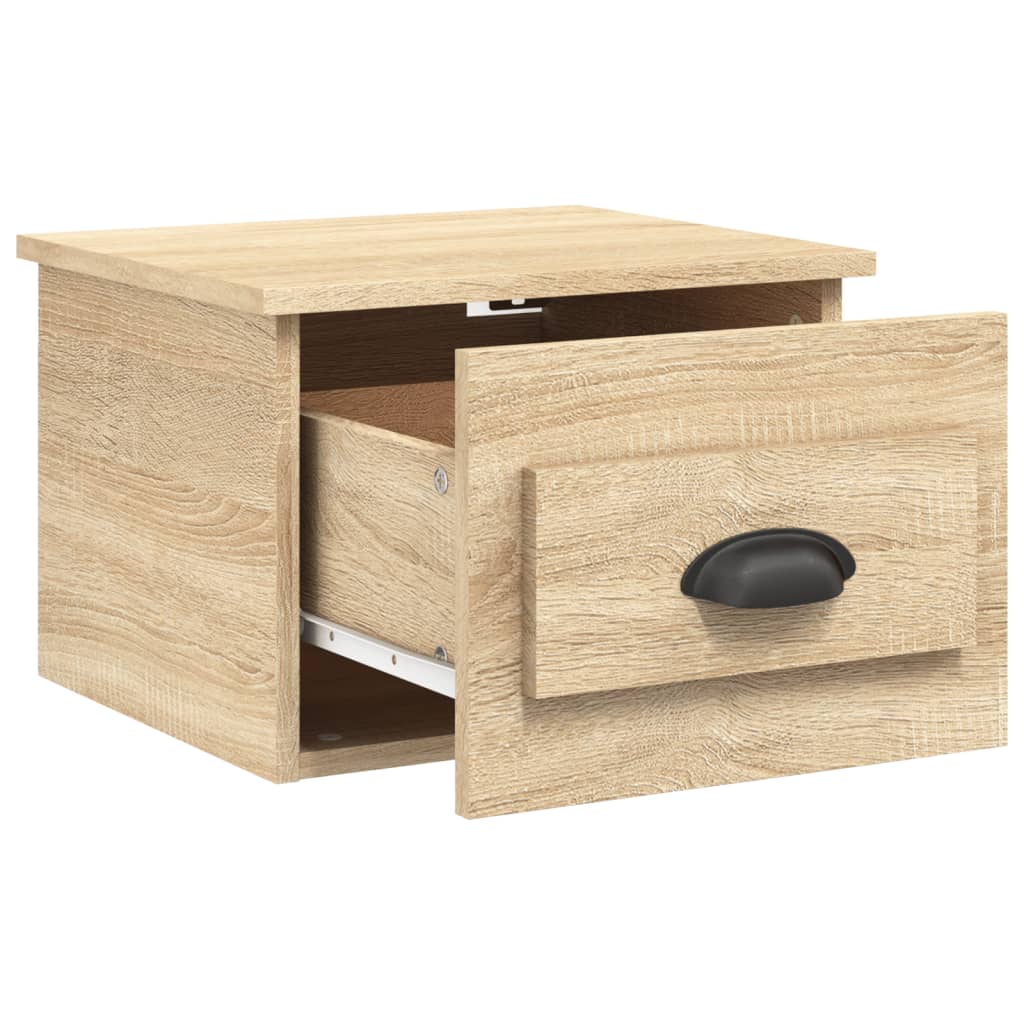 Wand-Nachttische 2 Stk. Sonoma-Eiche 41,5x36x28 cm