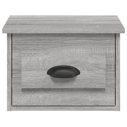 Wand-Nachttische 2 Stk. Grau Sonoma 41,5x36x28 cm
