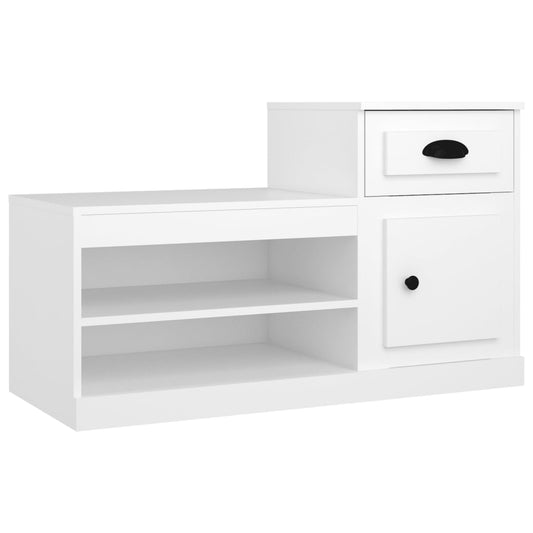 Skoskab Hvid 100x42x60 cm Træ Materiale