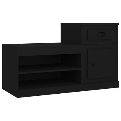 Schuhschrank Schwarz 100x42x60 cm Holzwerkstoff
