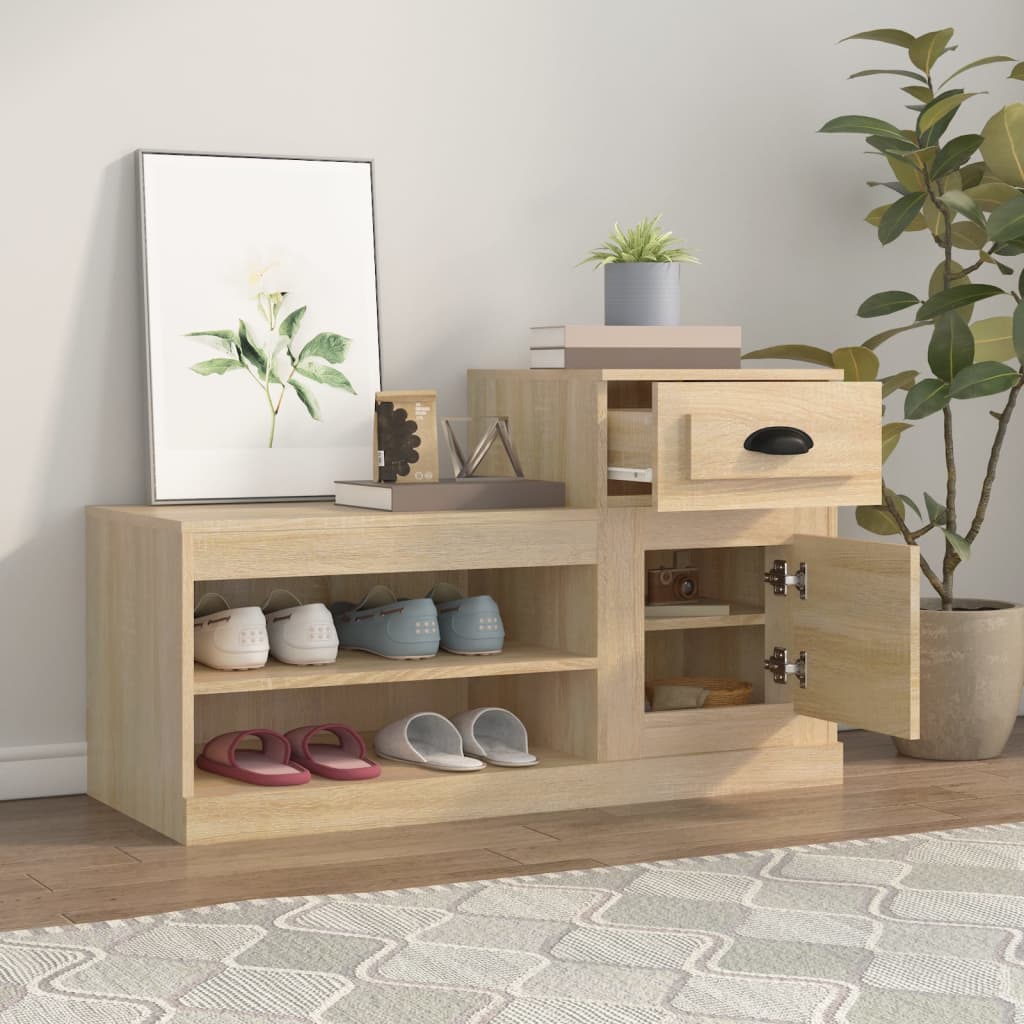Skoskab Sonoma eg 100x42x60 cm træmateriale