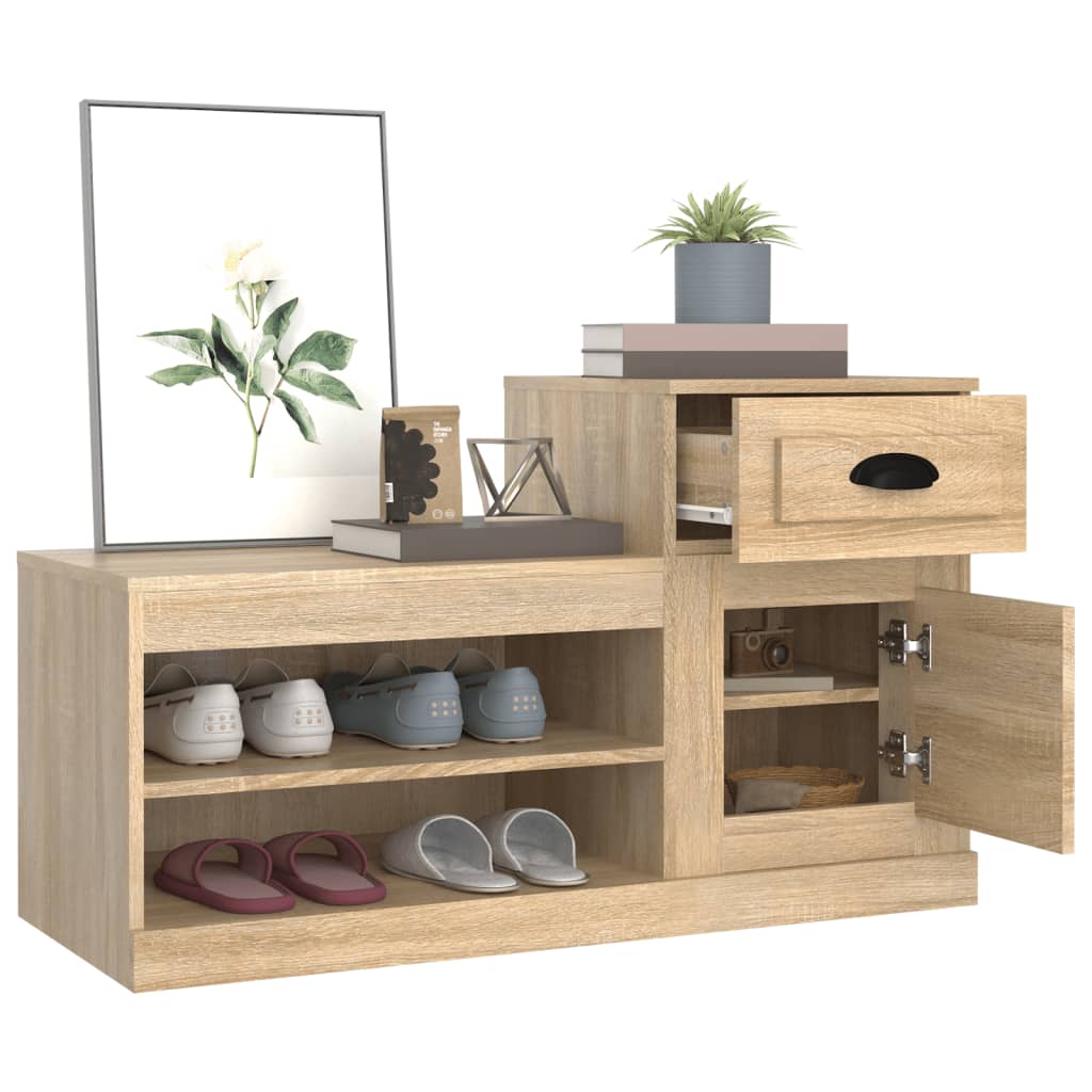 Skoskab Sonoma eg 100x42x60 cm træmateriale