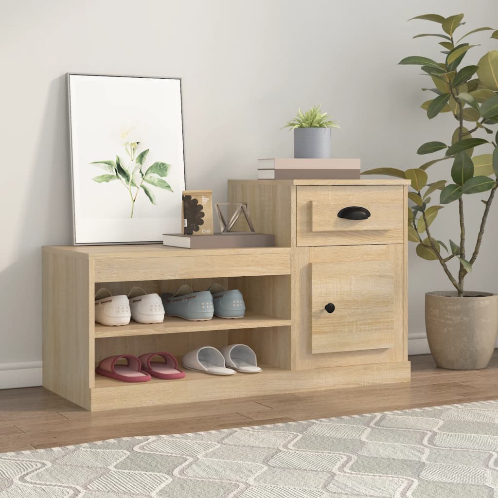 Skoskab Sonoma eg 100x42x60 cm træmateriale
