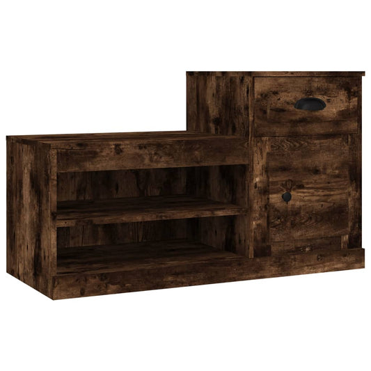 Skoskab Røget Eg 100x42x60 cm Træ Materiale