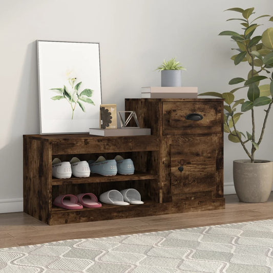 Skoskab Røget Eg 100x42x60 cm Træ Materiale