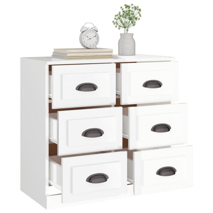 Sideboard Hochglanz-Weiß 70x35,5x67,5 cm Holzwerkstoff