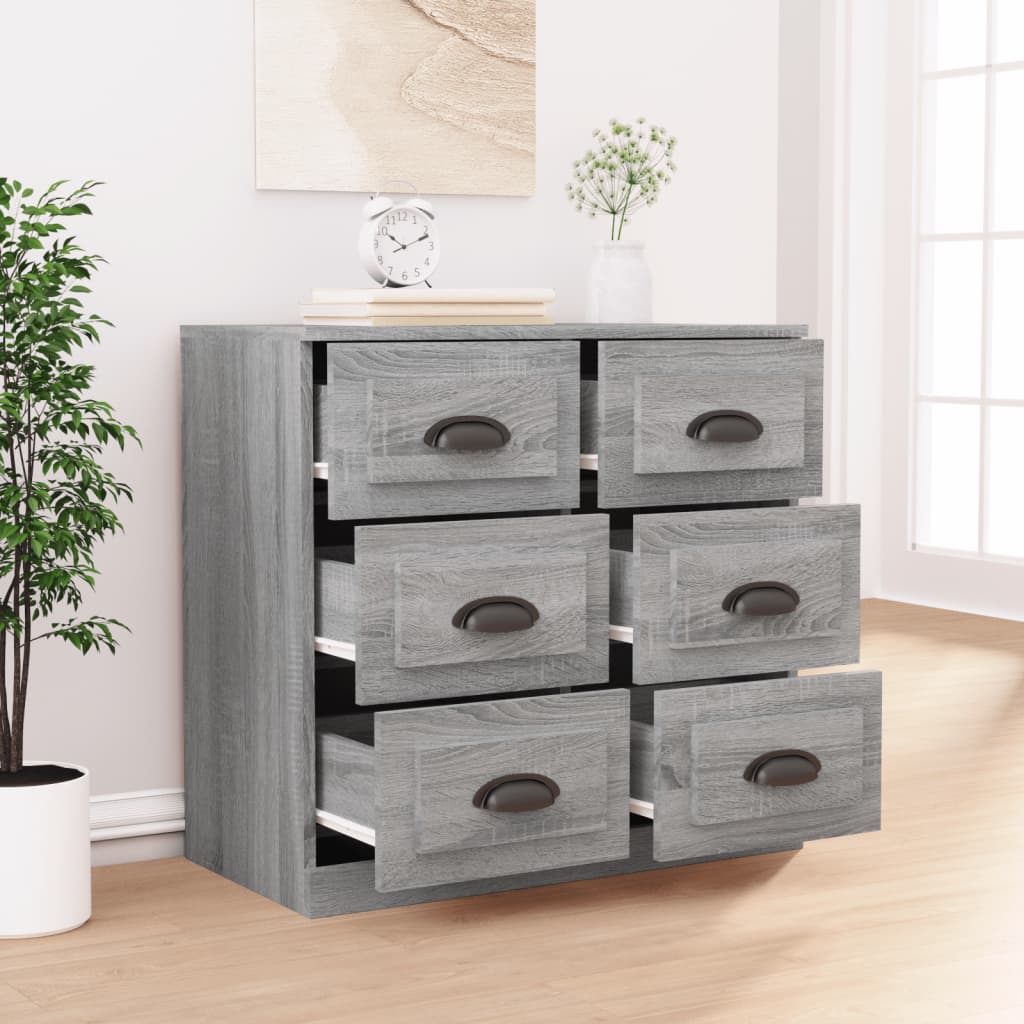 Skænk Grå Sonoma 70x35,5x67,5 cm træmateriale