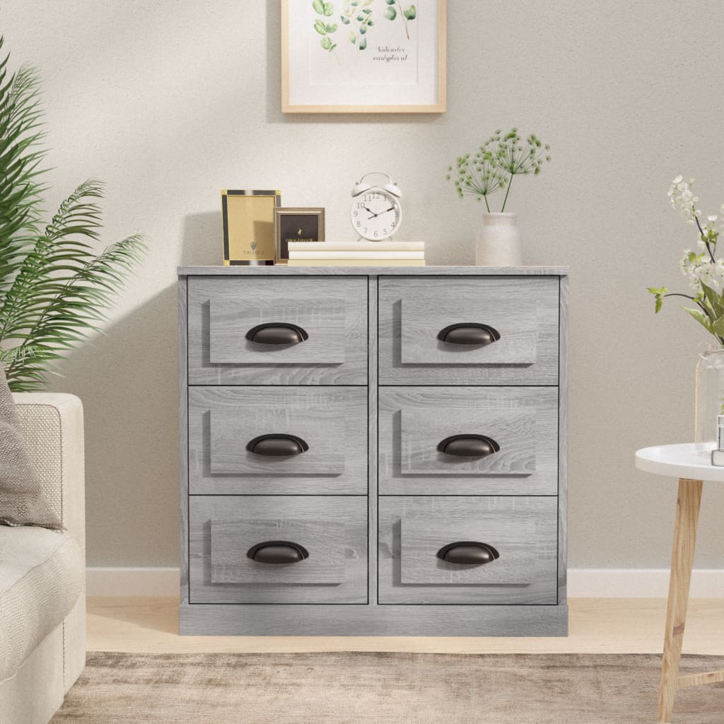 Skænk Grå Sonoma 70x35,5x67,5 cm træmateriale
